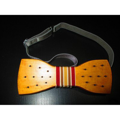 Handmade wooden bow tie.