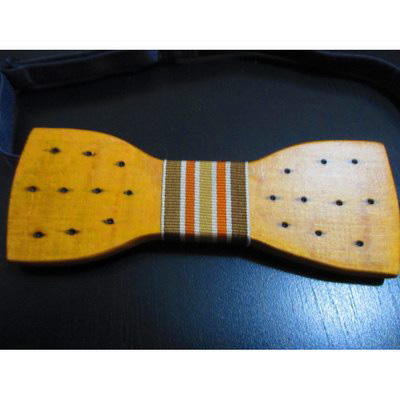 Handmade wooden bow tie.