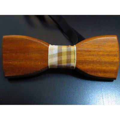 Handmade wooden bow tie.