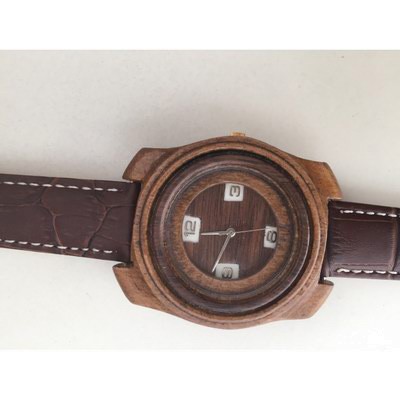 Handmade wooden watch.