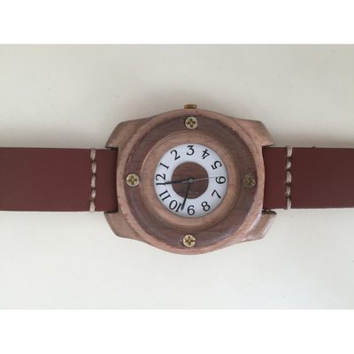 Handmade wooden watch.