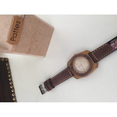 Handmade wooden watch.