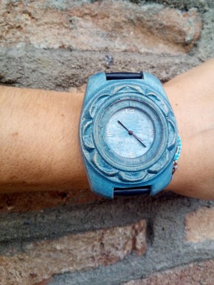 Handmade wooden watch.