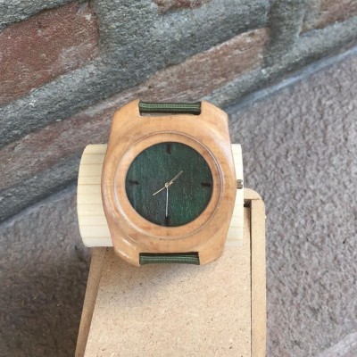 Handmade wooden watch.