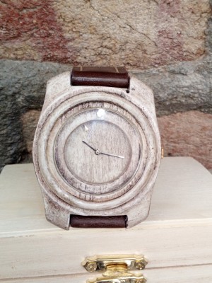 Handmade wooden watch.