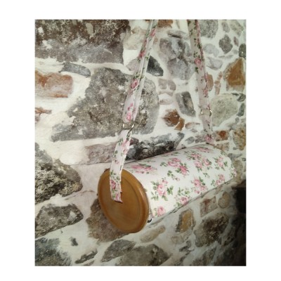 Γυναικεία Τσάντα Κύλινδρος Floral